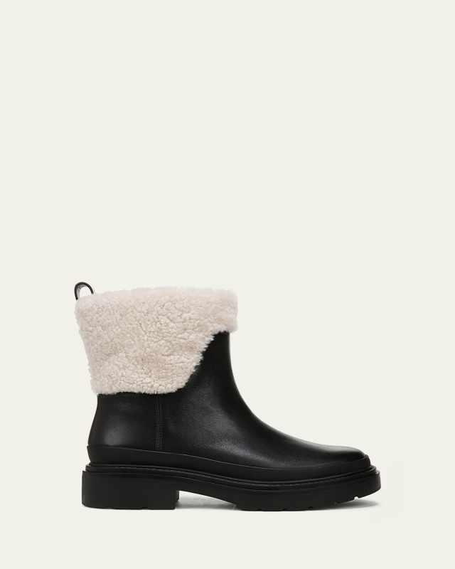Leather Shearling Winter Booties